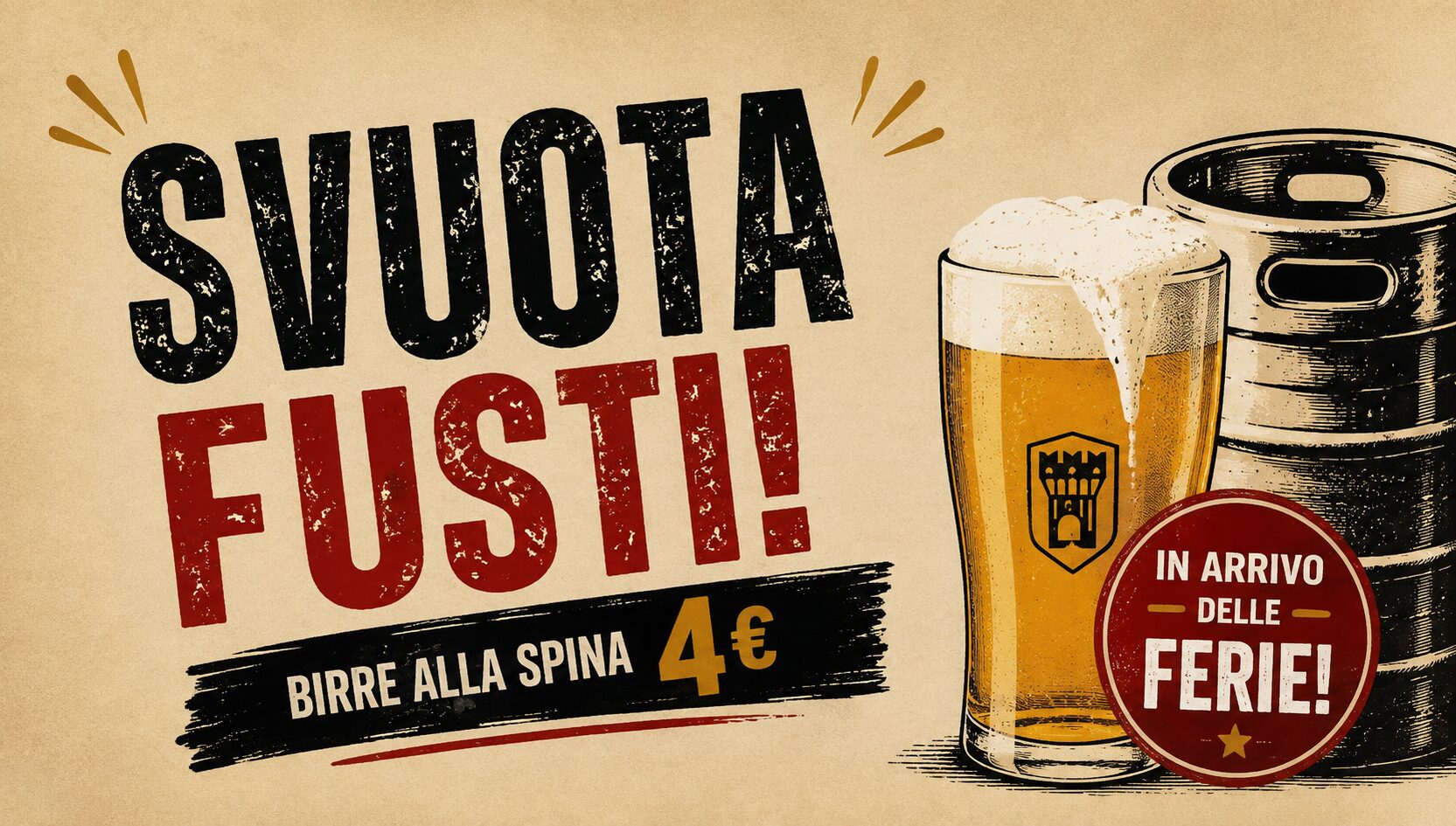 Svuota Fusti: Birra alla Spina a 4€ | Brazen & Banina
